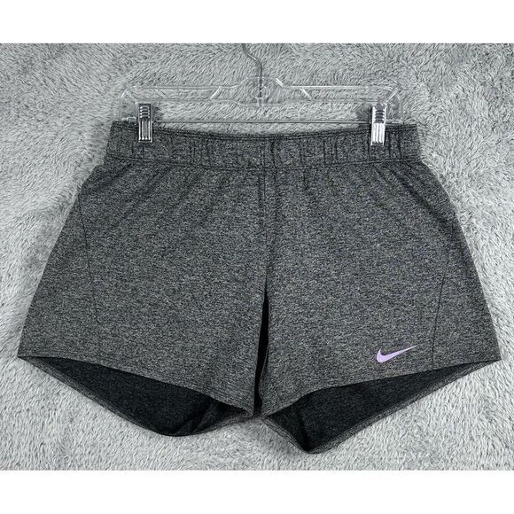 Nike Training Shorts‎ Womens Medium Gray Dri-fit Athletic Activewear - Picture 1 of 7